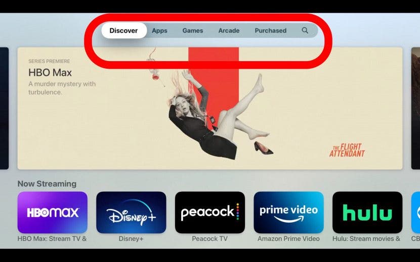 categorías de aplicaciones de Apple TV