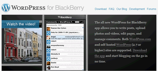 WordPress para Blackberry