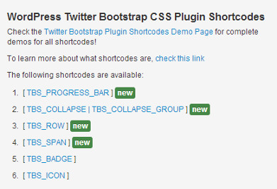 Ejemplos de uso de códigos cortos de Bootstrap