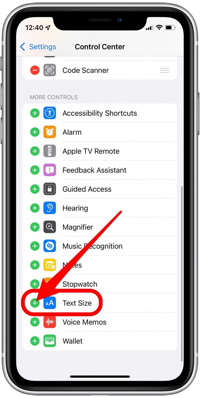 ajustar el tamaño de fuente en iPhone solo una aplicación