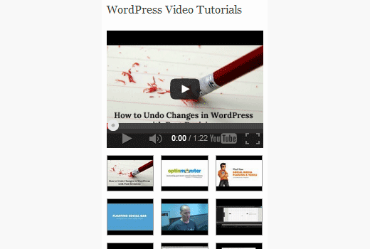 Agregar sus últimos videos de YouTube en WordPress