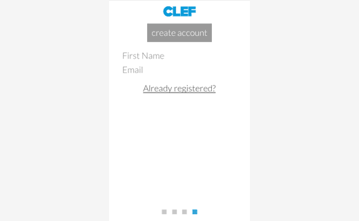 Crea una cuenta para usar la aplicación Clef