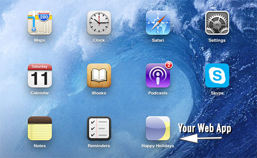 Agregar el ícono de su sitio web de WordPress en la pantalla de inicio de iPhone o iPad