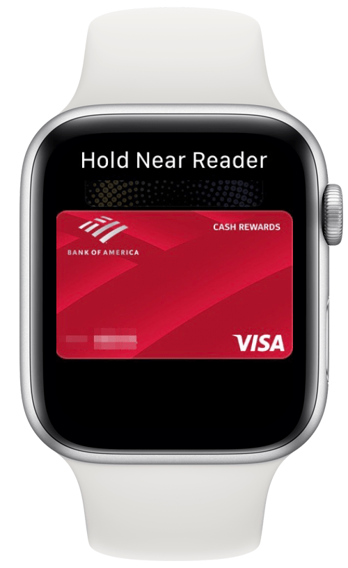 Sostenga su Apple Watch cerca del lector sin contacto.