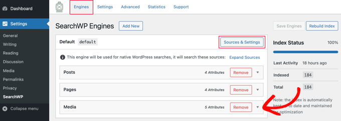 Los motores SearchWP le permiten personalizar la búsqueda de WordPress