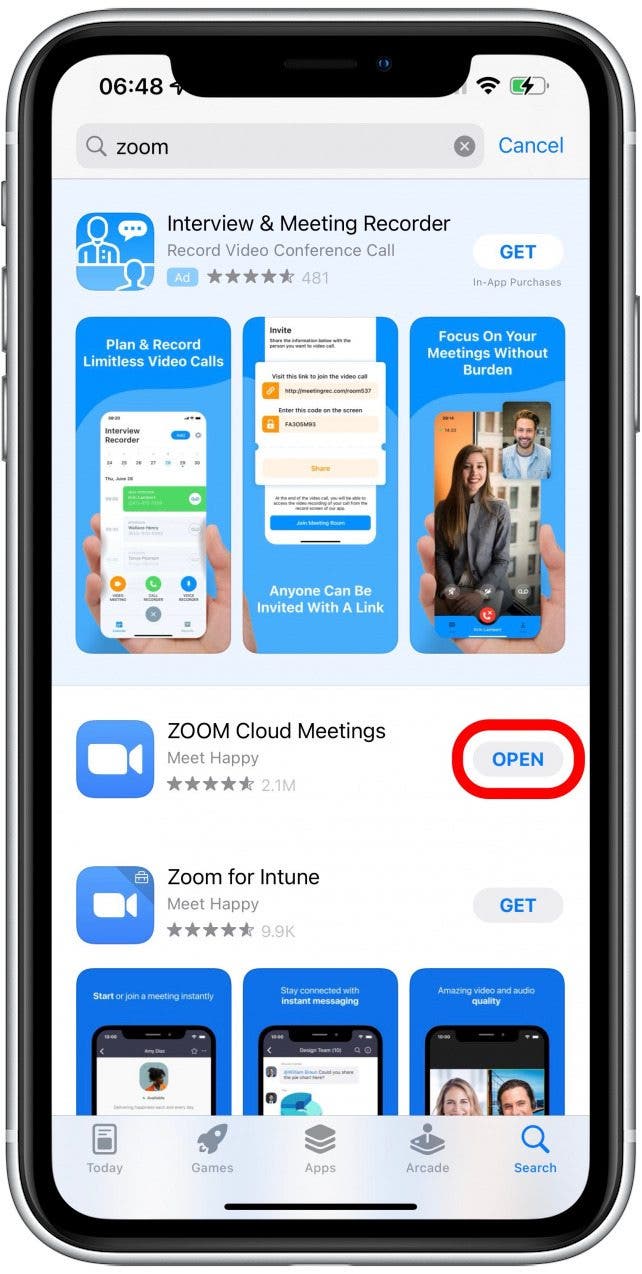 Abra la aplicación Zoom - Zoom Meeting Share Desktop