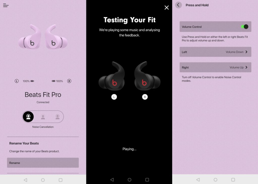 Aplicación para Android Beats Fit Pro