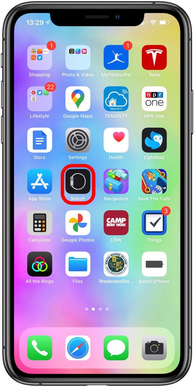 Si su conectividad parece estar bien, asegúrese de haber iniciado sesión con su ID de Apple abriendo la aplicación Watch en su iPhone.