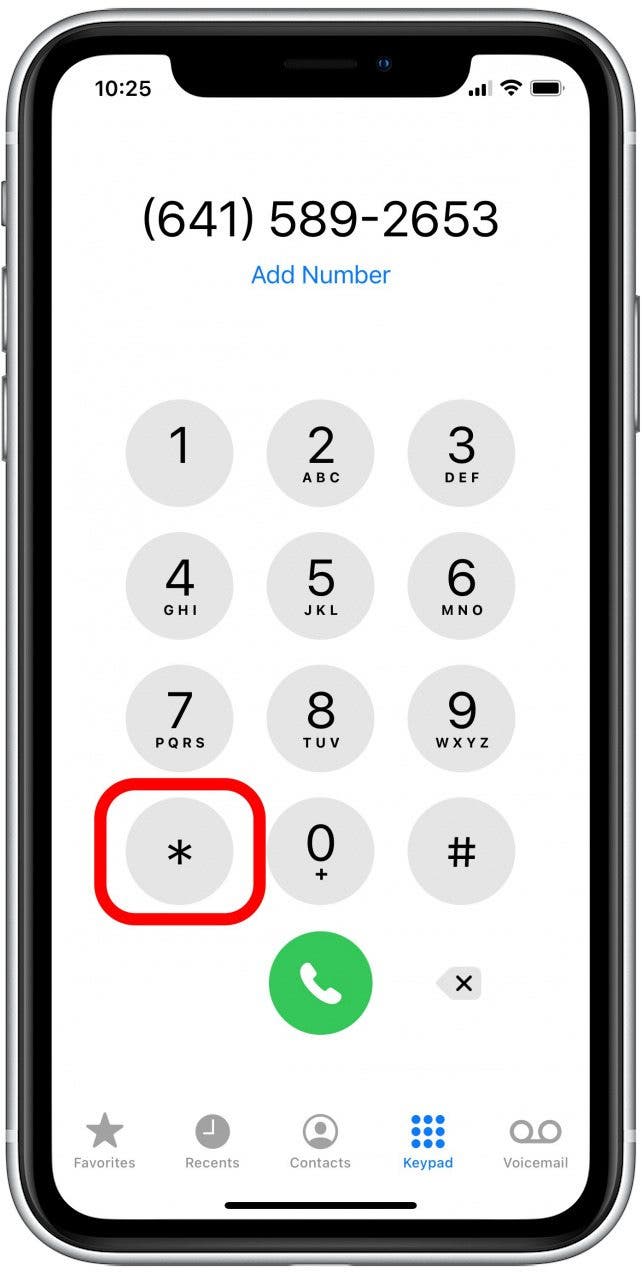 como marcar una extension en iphone