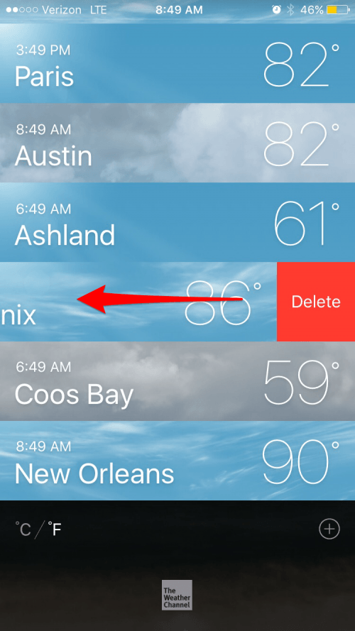 Cómo agregar y eliminar ubicaciones en la aplicación Weather en iPhone