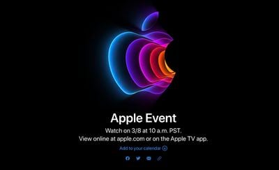 eventos de apple 8 de marzo de 2022