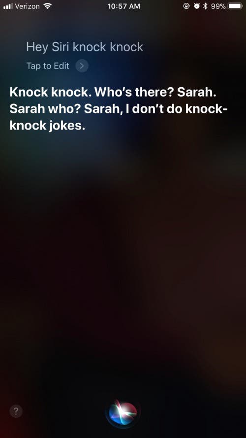 pregúntale a Siri una broma toc toc