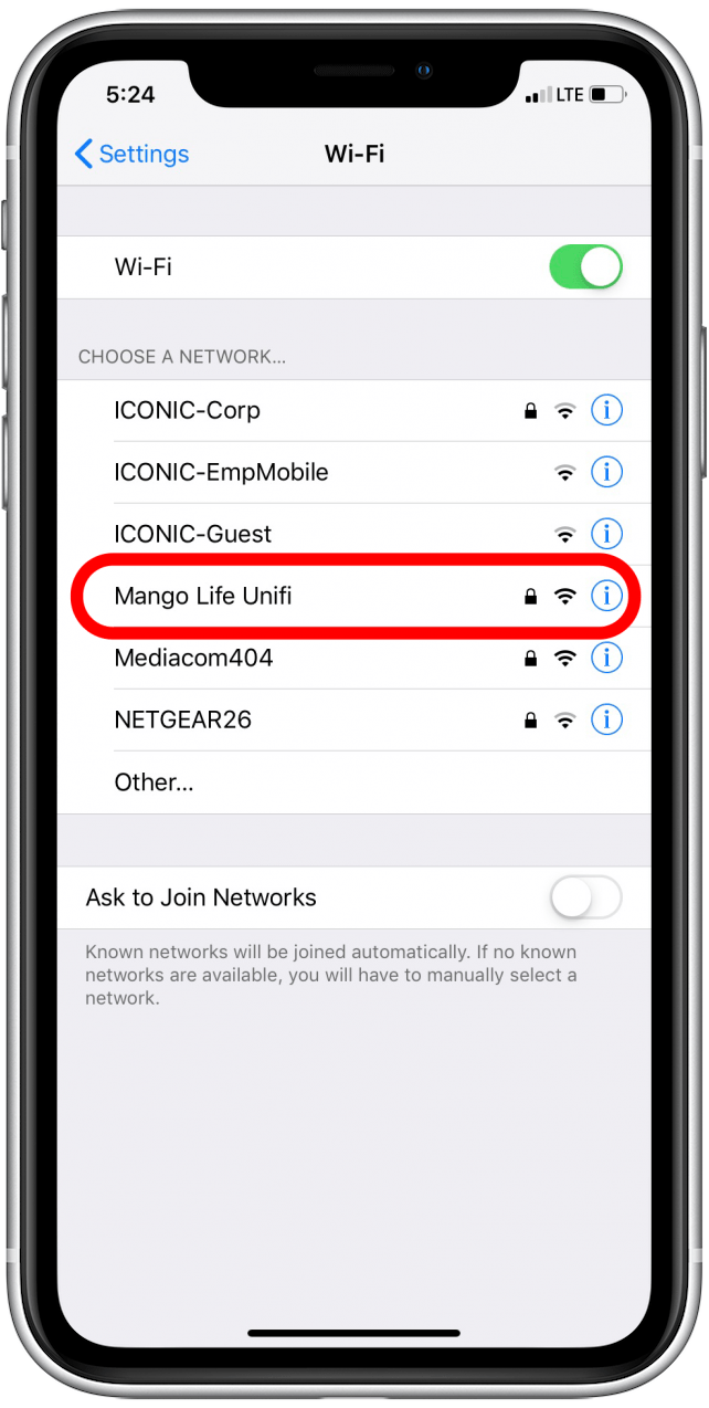 elegir red wifi