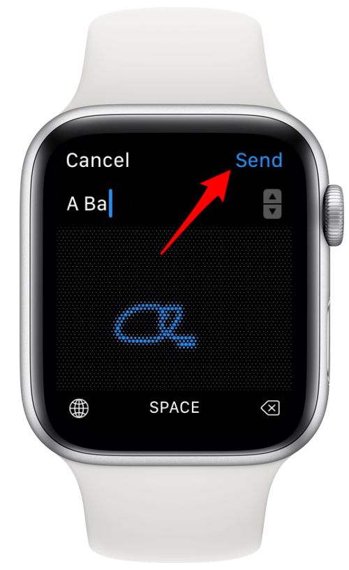 enviar un texto de garabato en Apple Watch