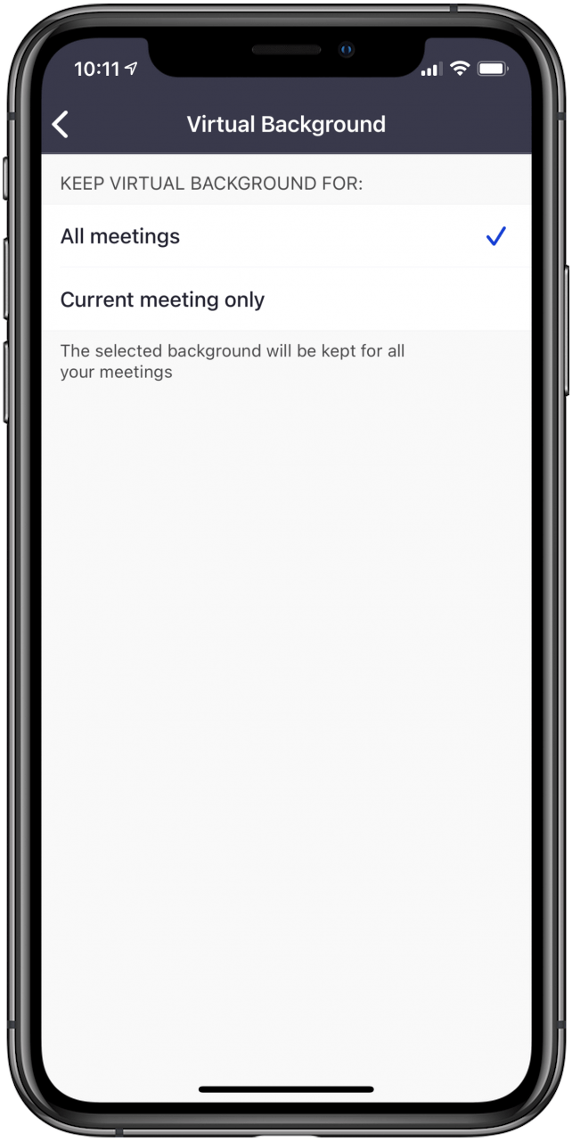 establecer un fondo virtual para todas las reuniones o solo una reunión de zoom