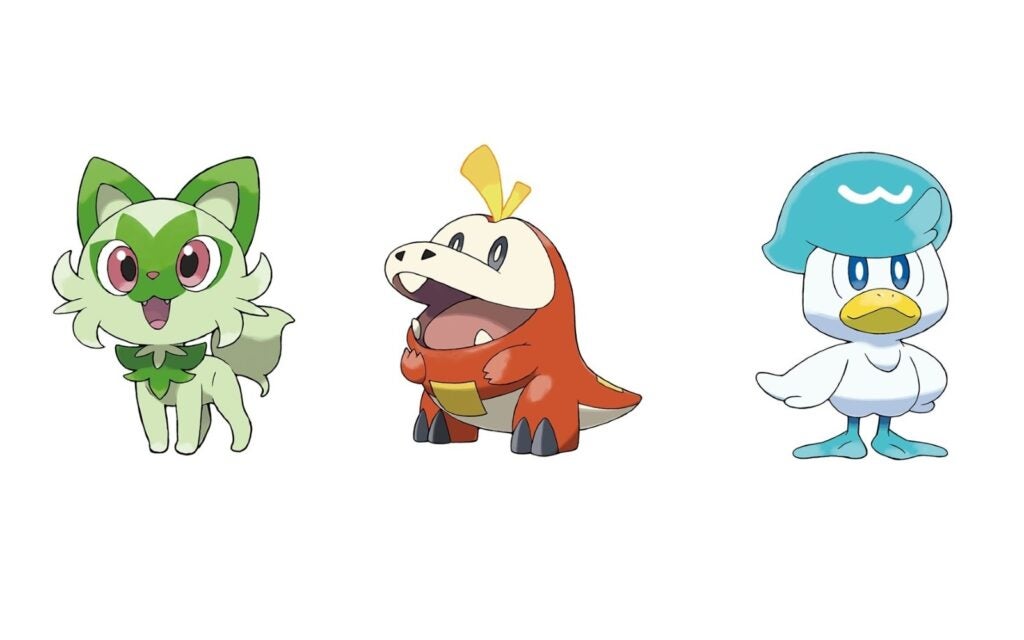 Los nuevos starters en Pokémon Escarlata y Violeta