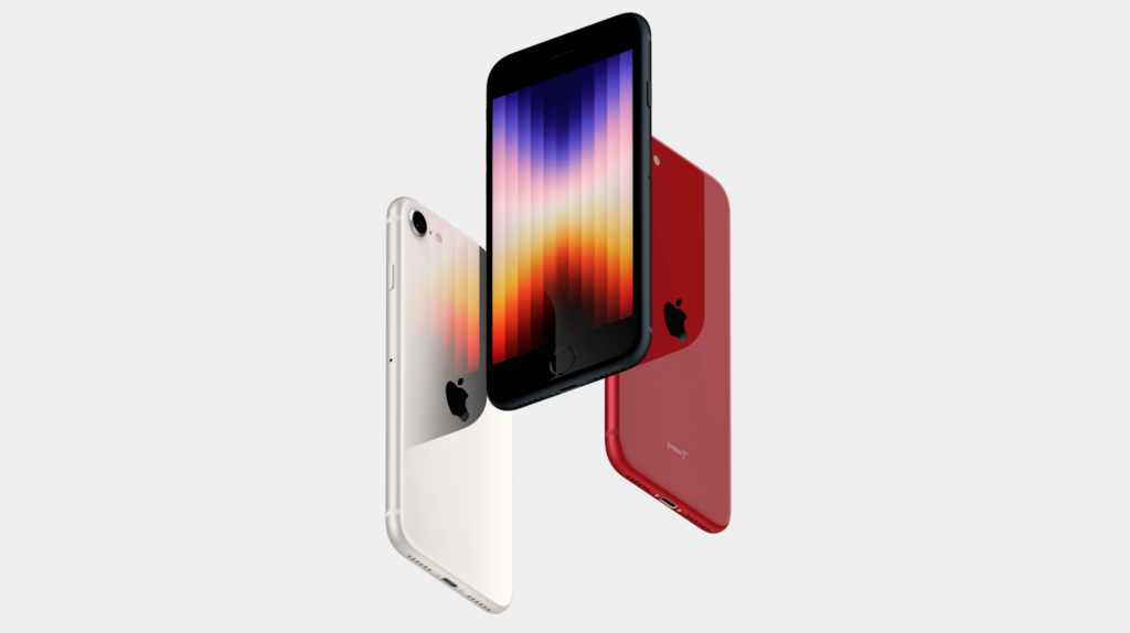 Los tres colores del iPhone SE