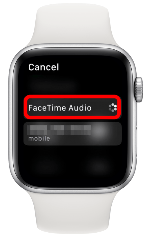 Toca el audio de FaceTime para llamar gratis en tu Apple Watch.