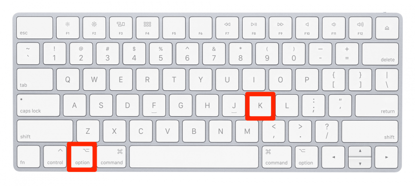 Cómo escribir símbolos en Mac: símbolo de grado más pequeño Mac