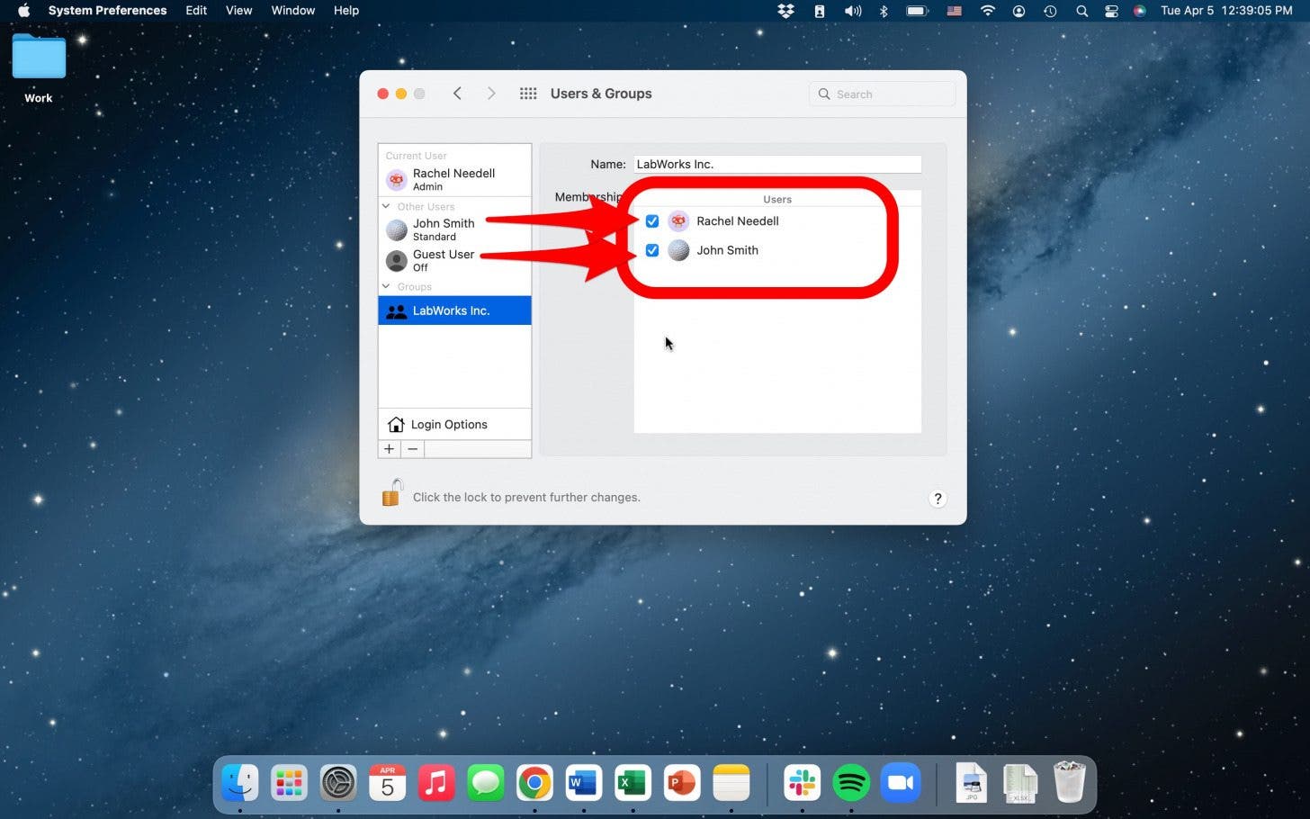 agregar usuarios al grupo mac