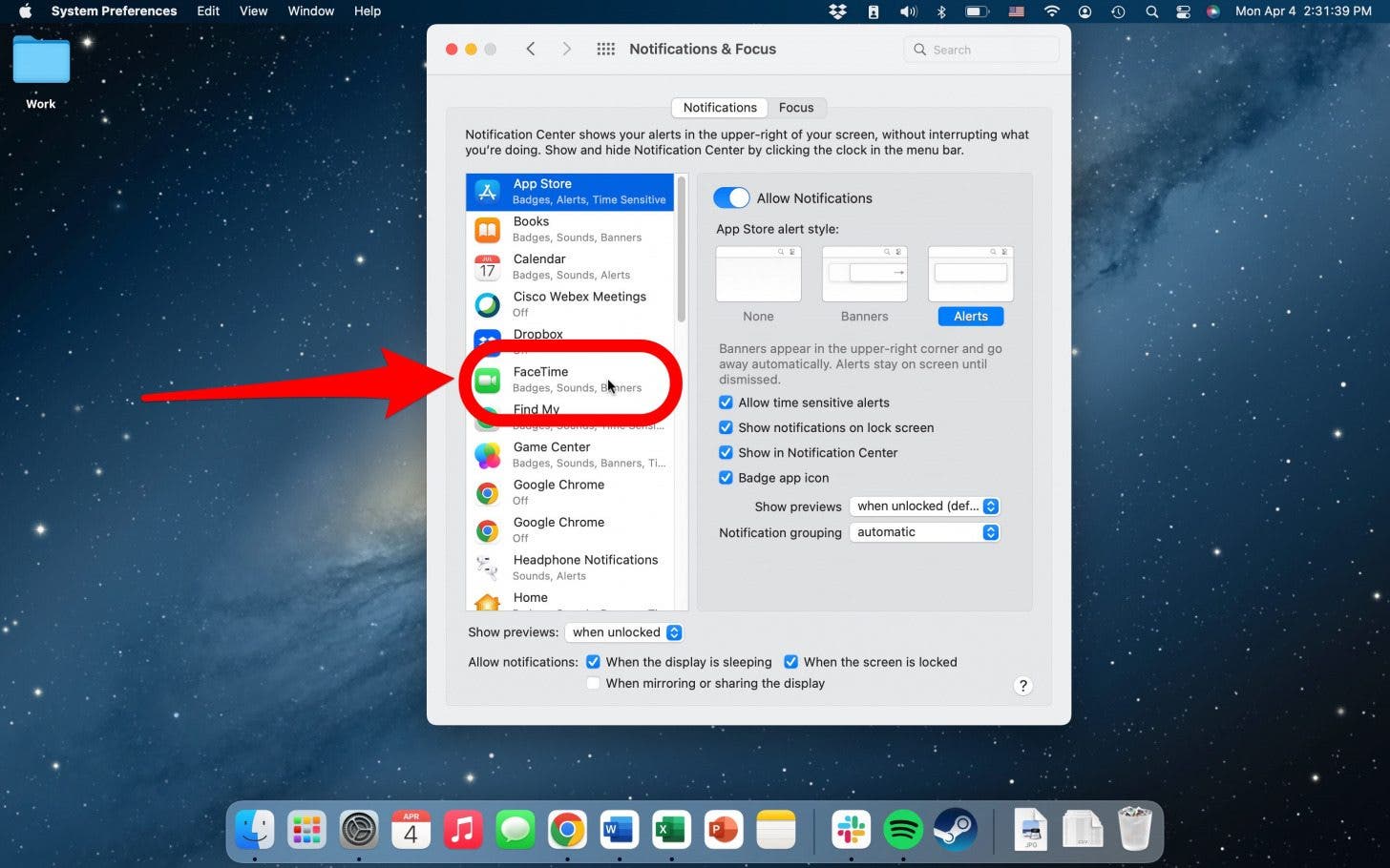 desactivar la notificación de llamadas en mac
