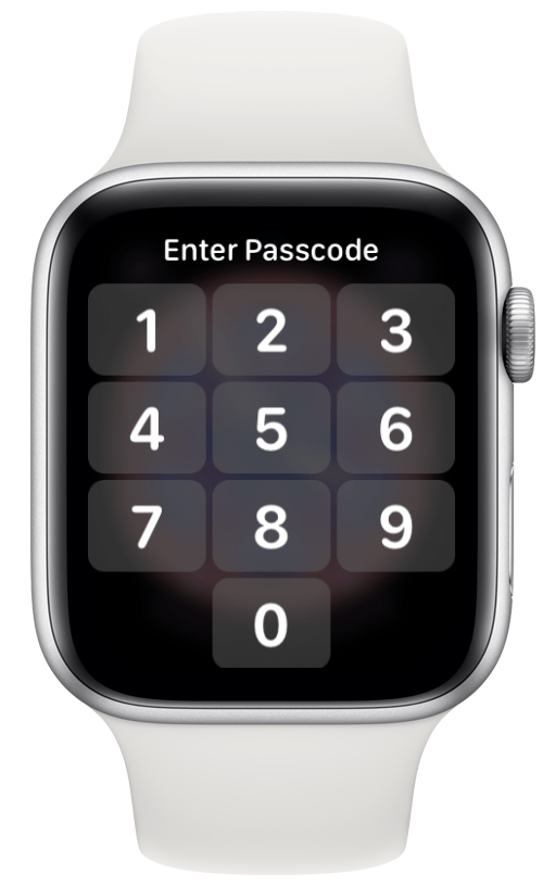 ingrese la contraseña para desbloquear el reloj de Apple