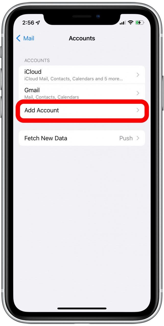 agregar varias cuentas de correo electrónico a la aplicación de correo de iPhone