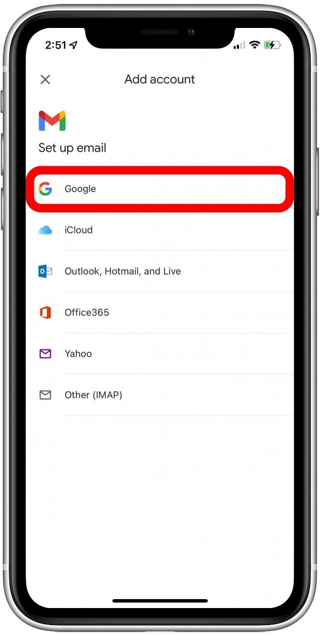 agregar una segunda cuenta a la aplicación de gmail en iphone