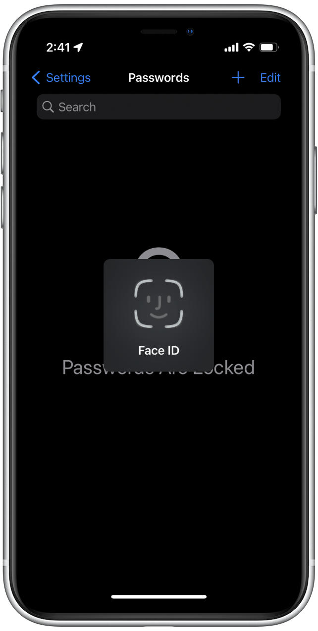 Si está utilizando Face ID, su teléfono deberá escanear su rostro antes de continuar