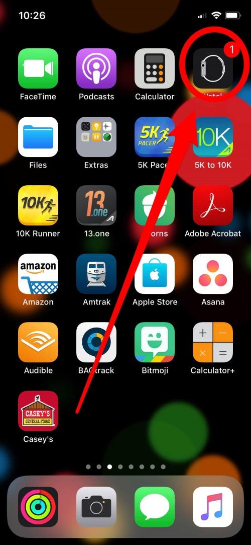aplicación de reloj de manzana iphone