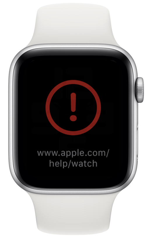 Restaurar Apple Watch Firmware Signo de exclamación