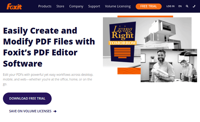 foxit editor de pdf
