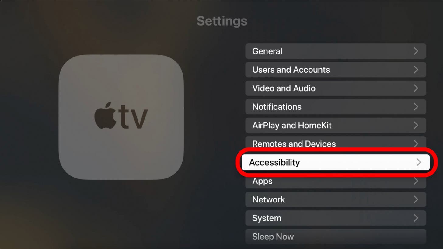 abrir opciones de accesibilidad para activar los subtítulos en todas las aplicaciones