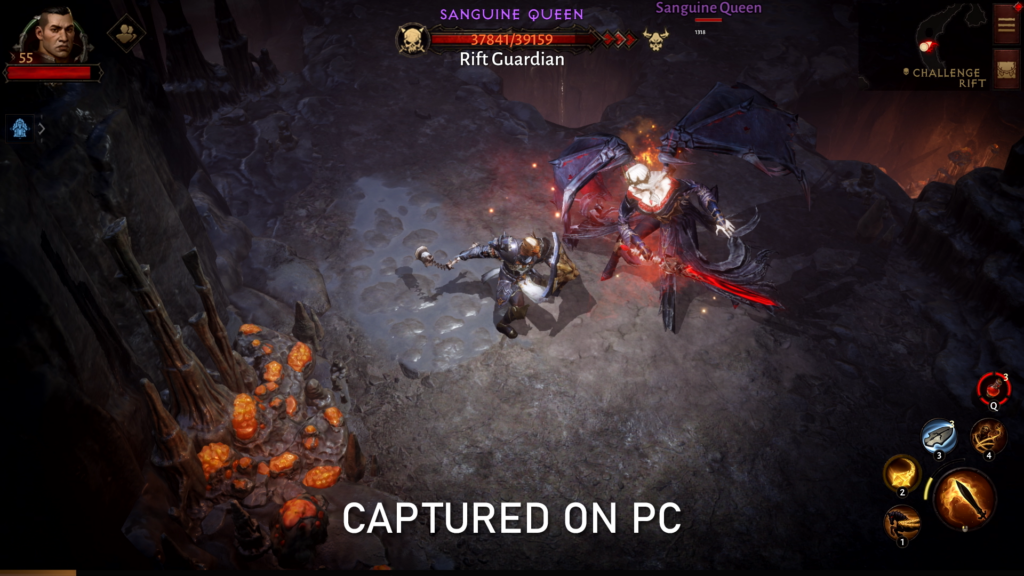 Jugabilidad de Diablo Immortal capturada en PC