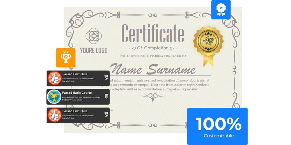 Certificados de LearnDash