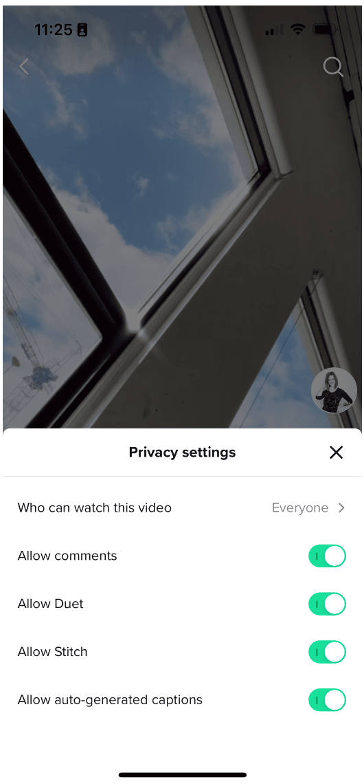 la configuración de privacidad permite comentarios
