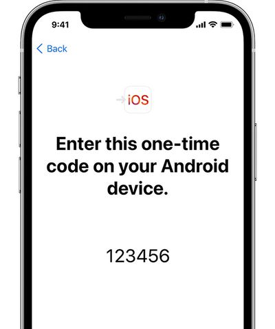 ios15 iphone12 pro mover desde la configuración de Android código de iPhone