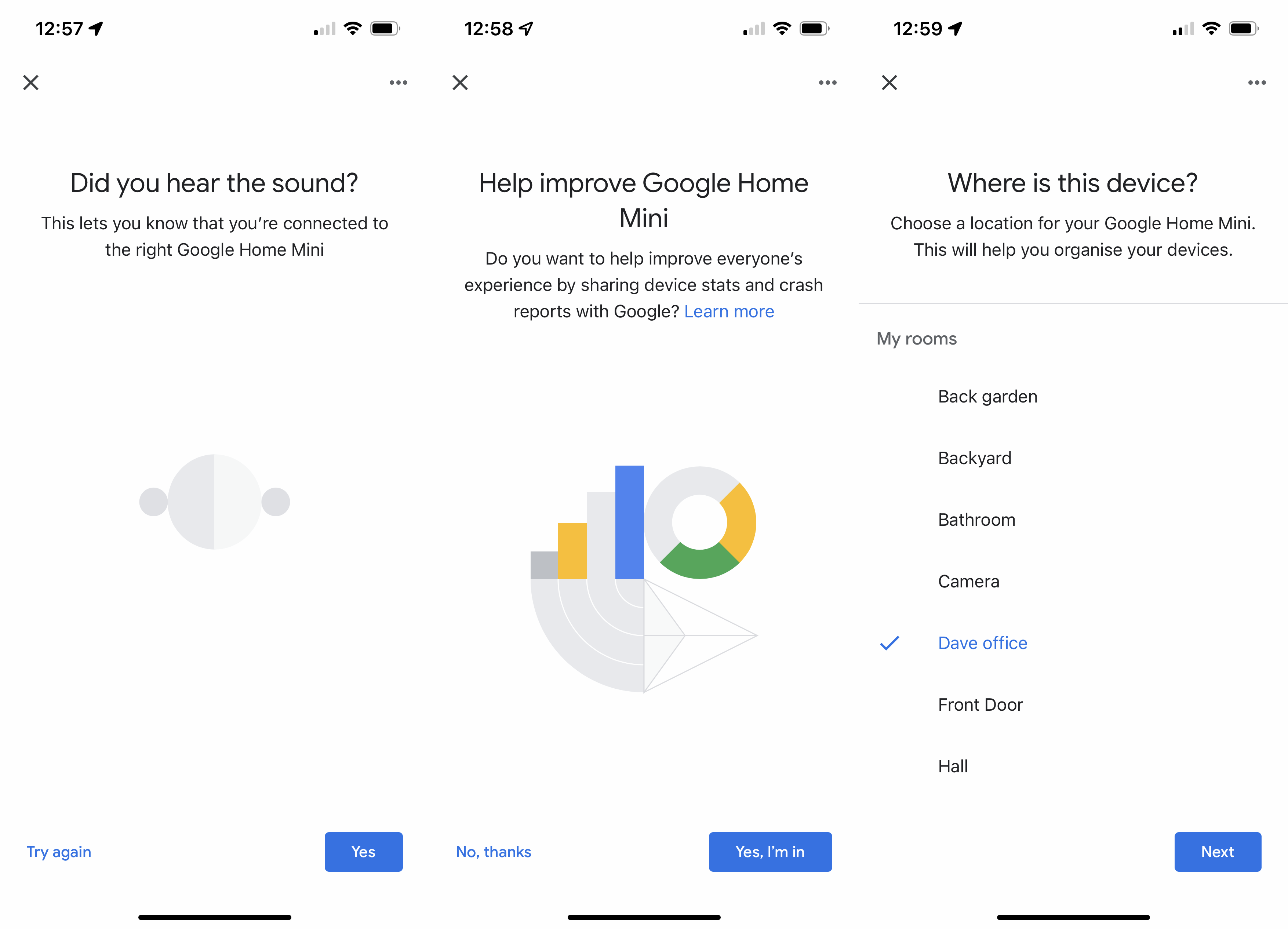 Agregar Google Home Mini a una habitación