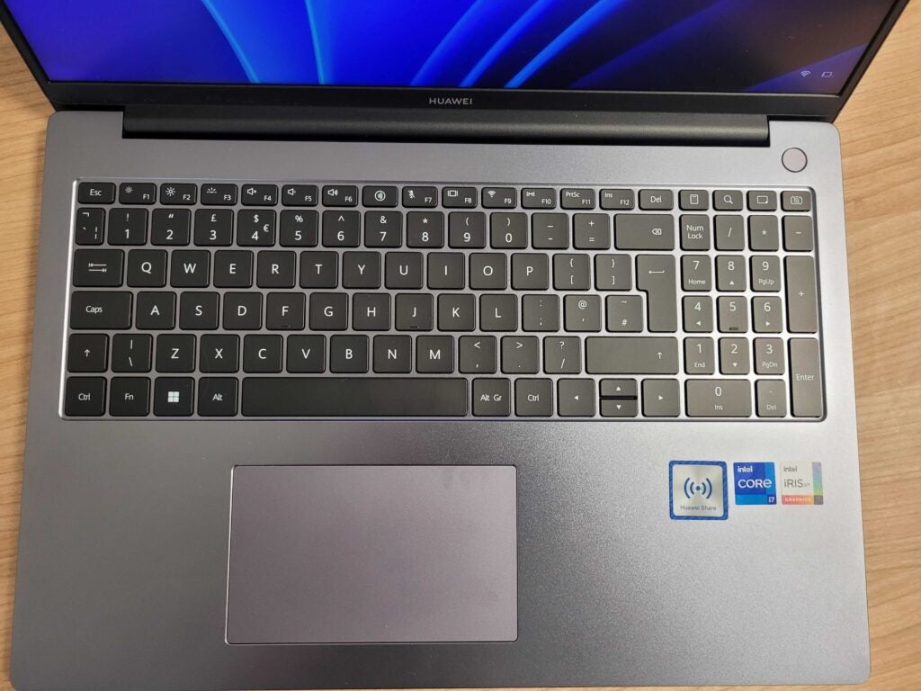 El teclado del MateBook D 16