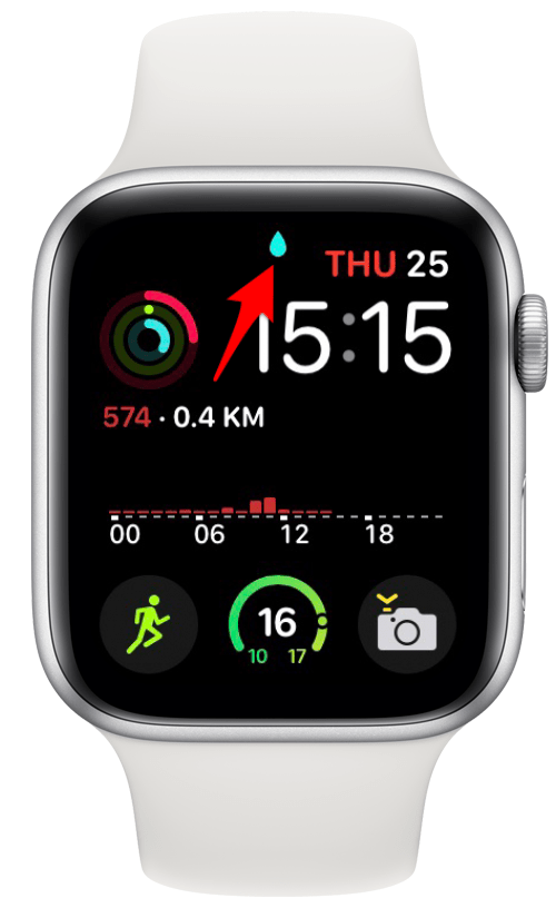 La gota de agua o el ícono de agua de Apple Watch significa que su teléfono tiene el Bloqueo de agua activado.