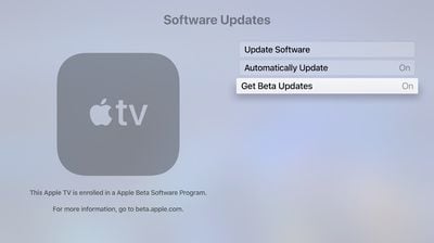 actualizaciones de software de apple tv