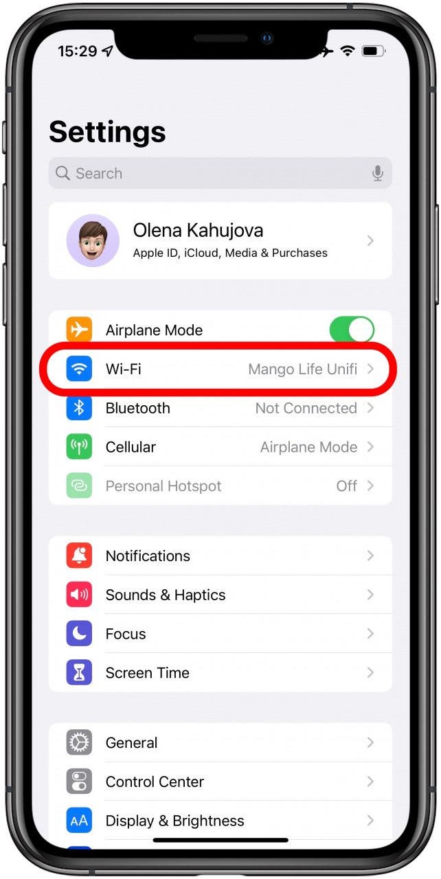 Toque Wi-Fi: mensaje de iPhone esperando activación