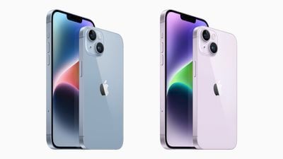 iphone 14 y iphone 14 plus colores azul violeta