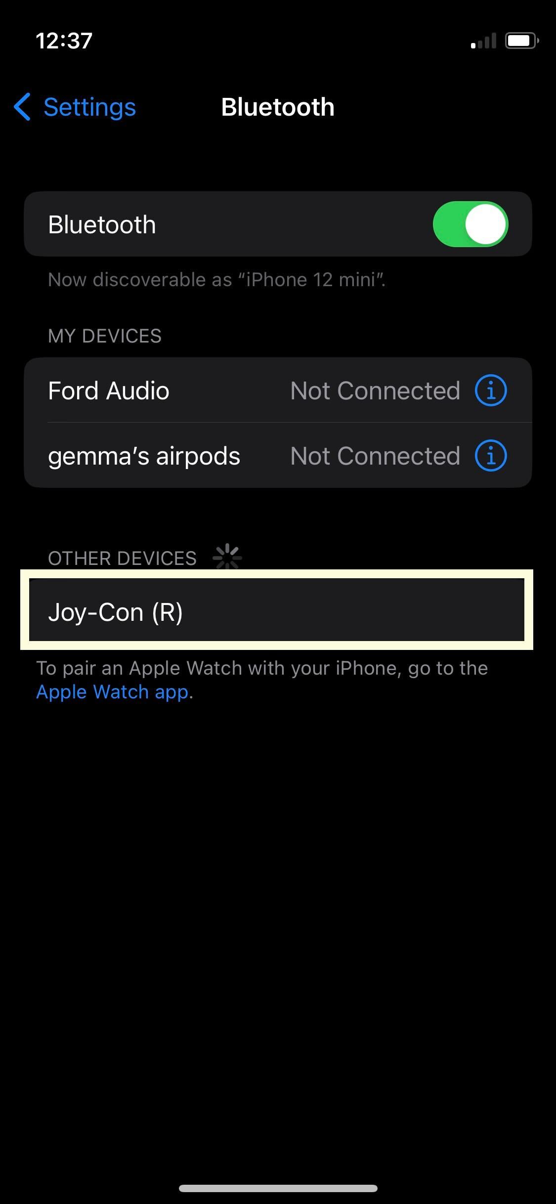 Conexión del controlador Joy Con 