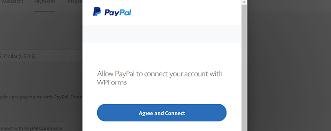 Conexión de PayPal