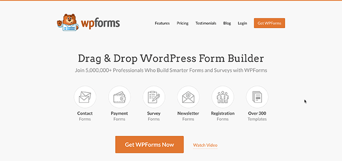 Sitio web de WPForms