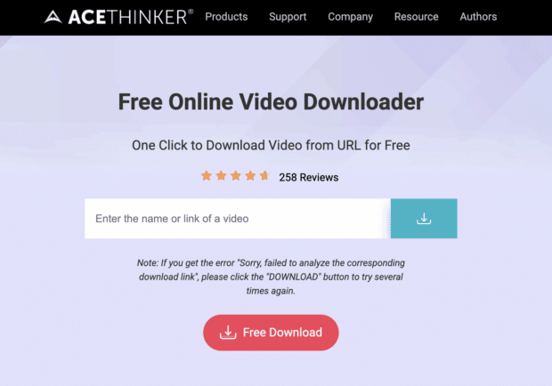 as thinker descargador de videos en línea gratis