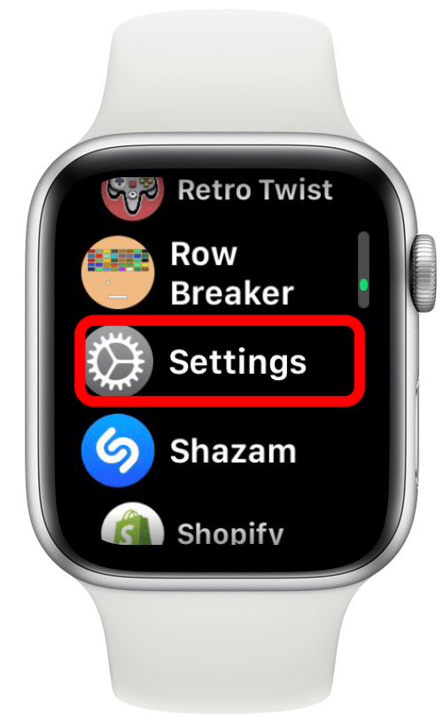 Abra la aplicación Configuración en su Apple Watch.