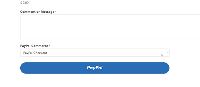 PayPal comercio WPForms