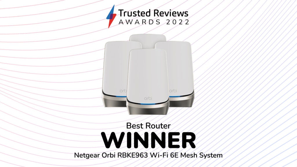 Ganador del mejor enrutador: Netgear Orbi RBKE963 Wi-Fi 6E Mesh System